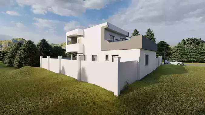 Clinic modern house in countryside