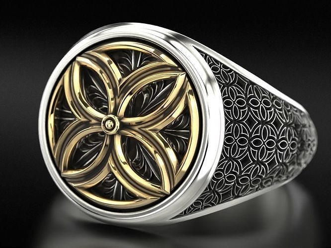 Ring in flower of life patterns 697 3D print model