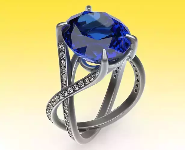Ring Blue Oval