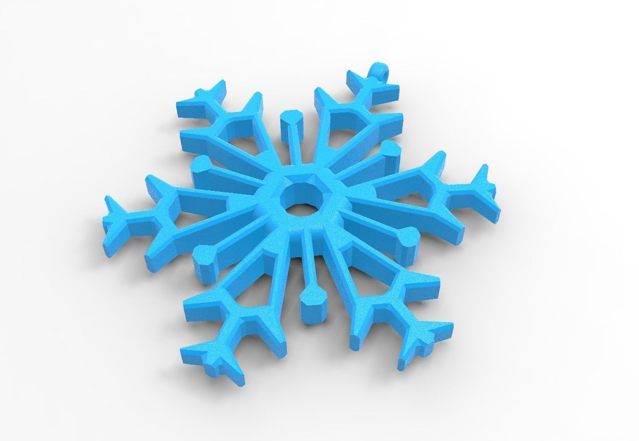 Snowflake 08 3D print model_4