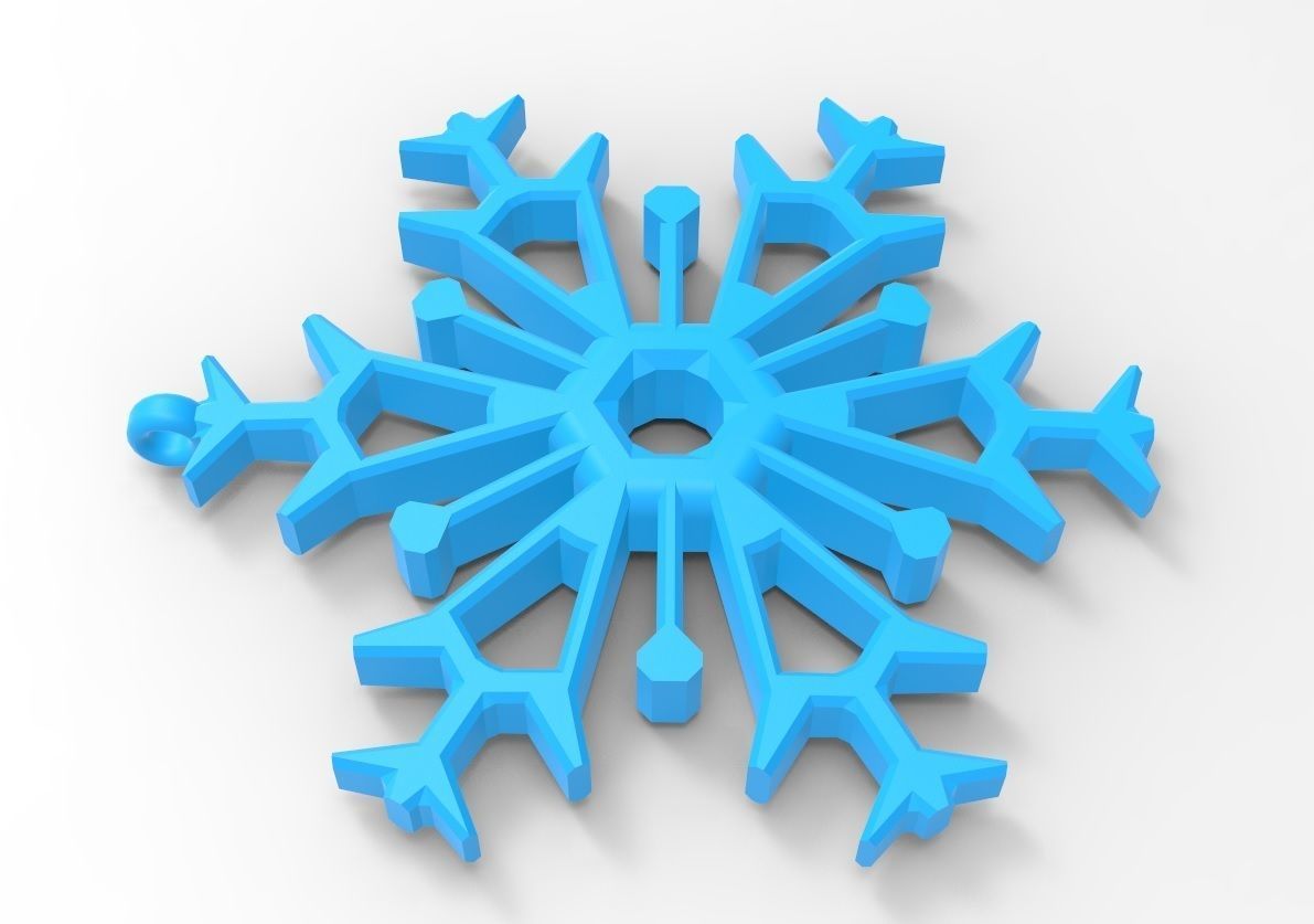 Snowflake 08 3D print model_9