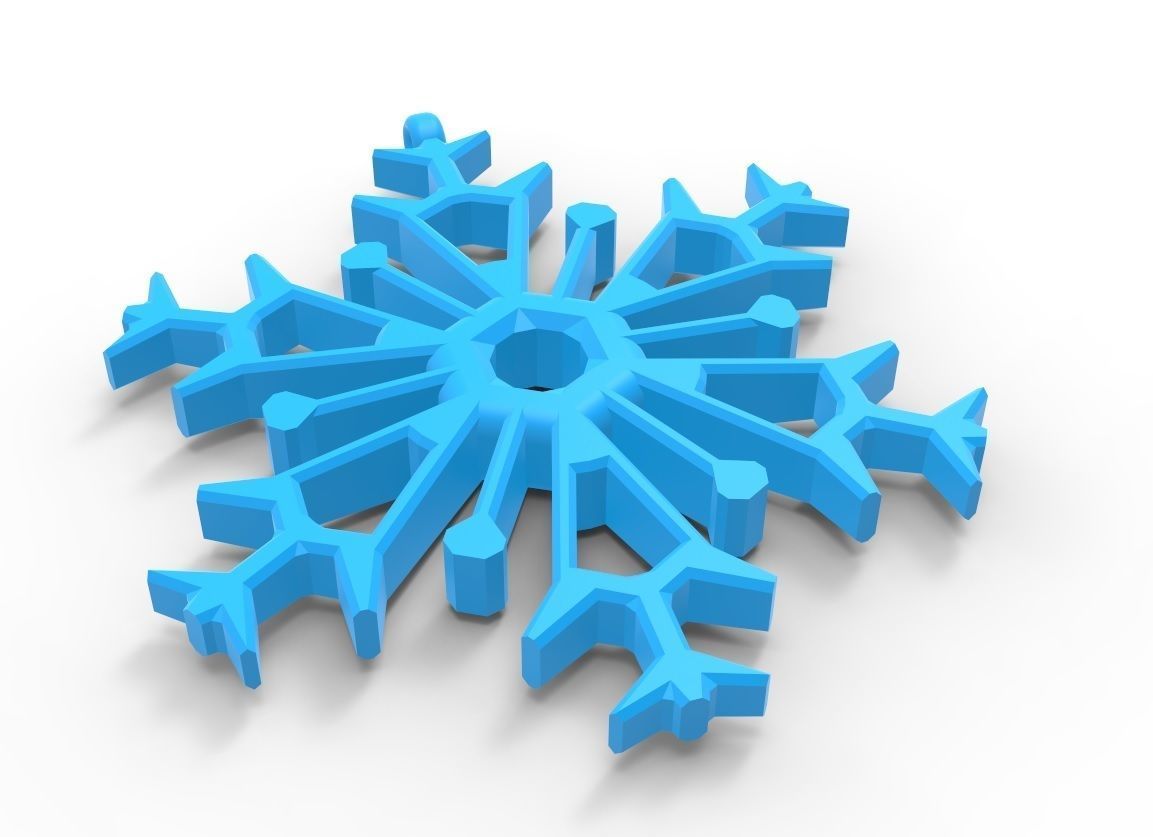 Snowflake 08 3D print model_12