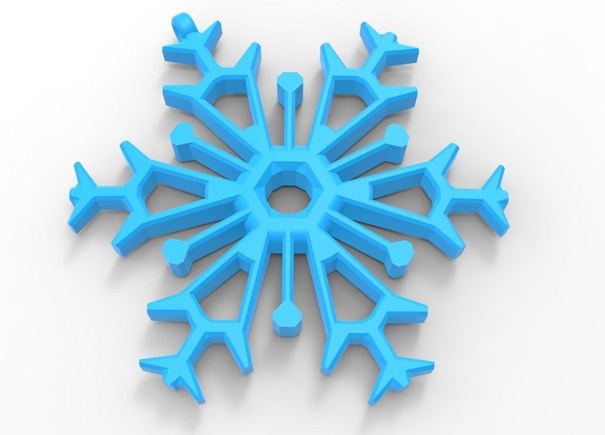 Snowflake 08 3D print model_2