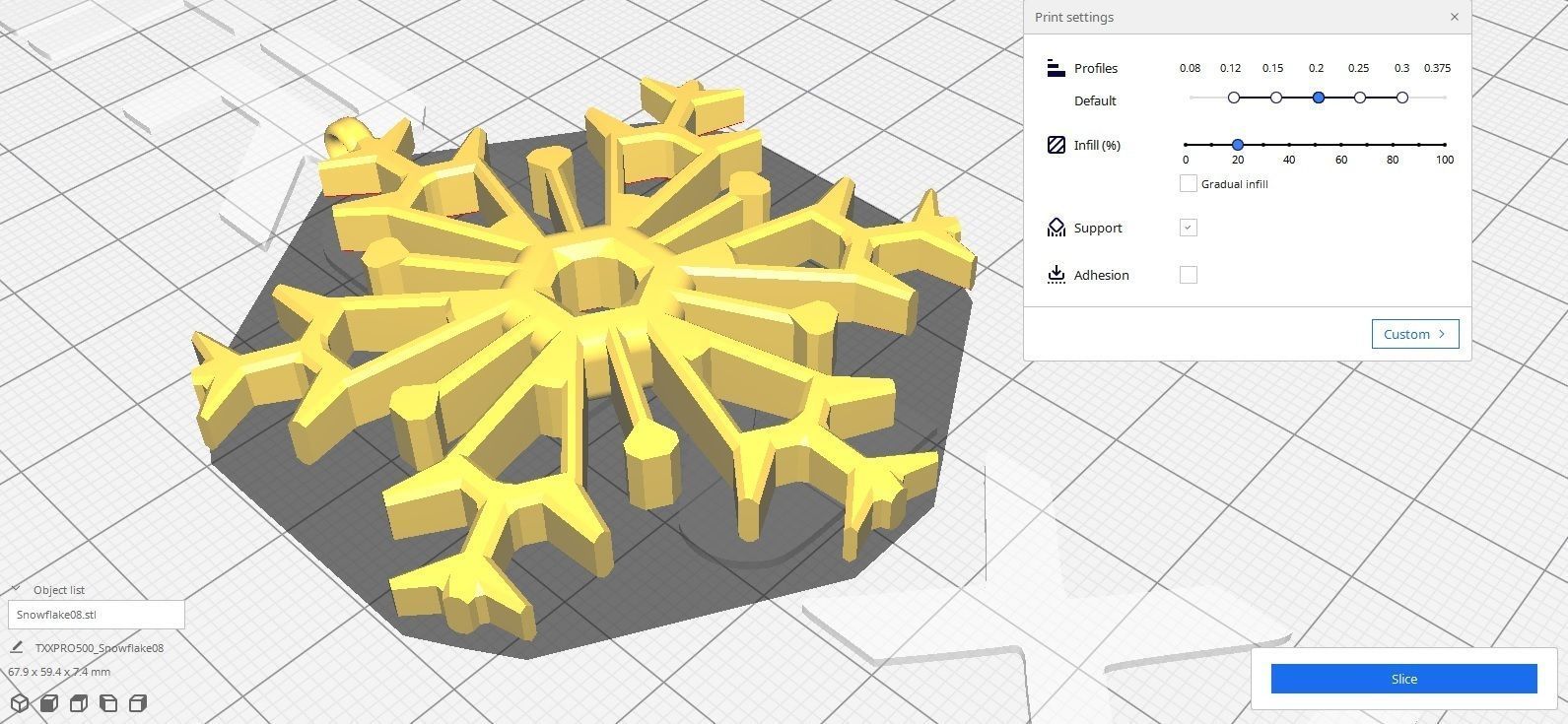Snowflake 08 3D print model_8