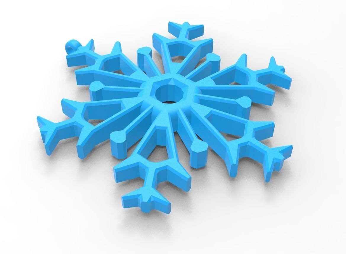 Snowflake 08 3D print model_10