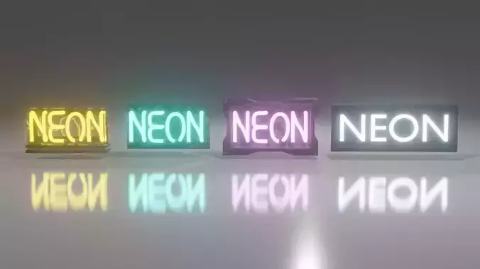 neon text