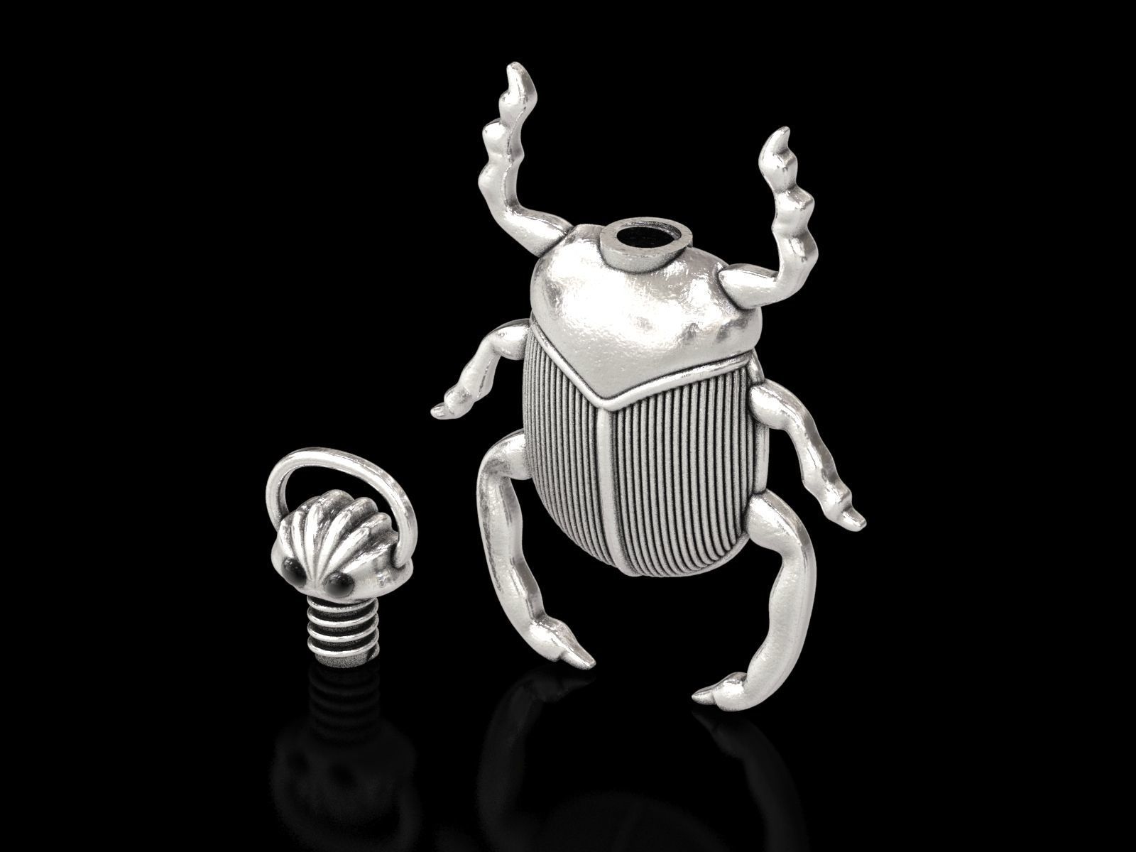 The Scarab Beetle Perfume Bottle Pendant 3D print model_20