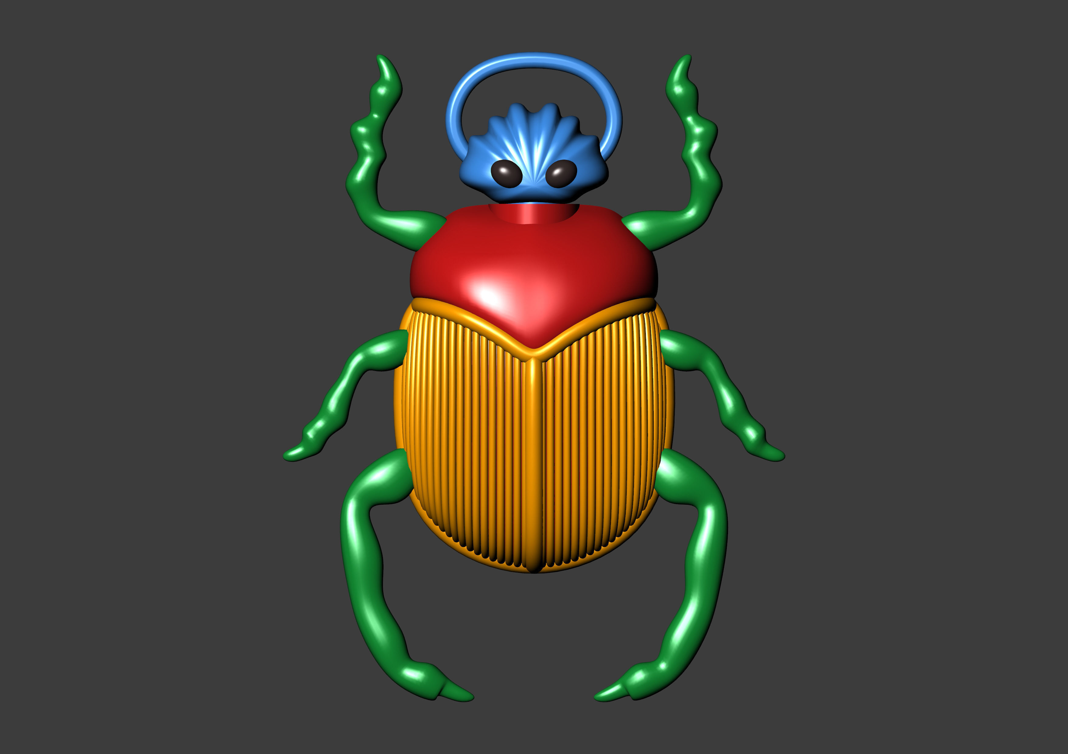 The Scarab Beetle Perfume Bottle Pendant 3D print model_27