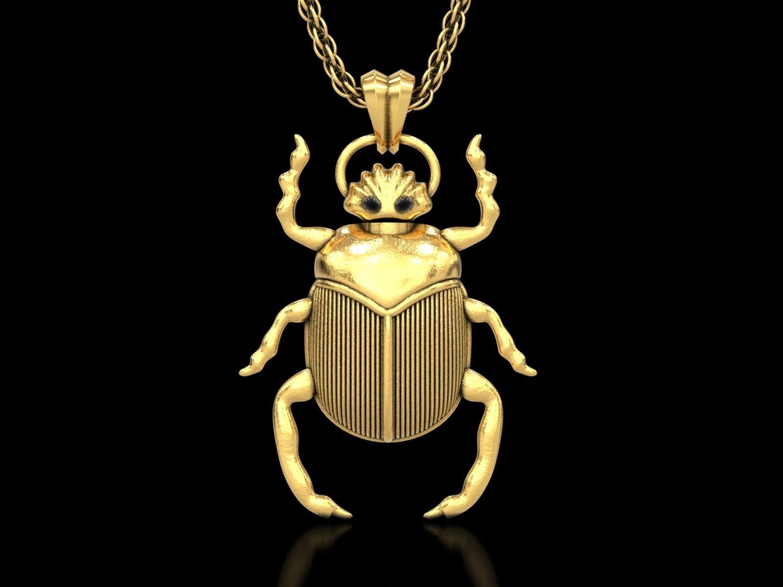 The Scarab Beetle Perfume Bottle Pendant 3D print model_2