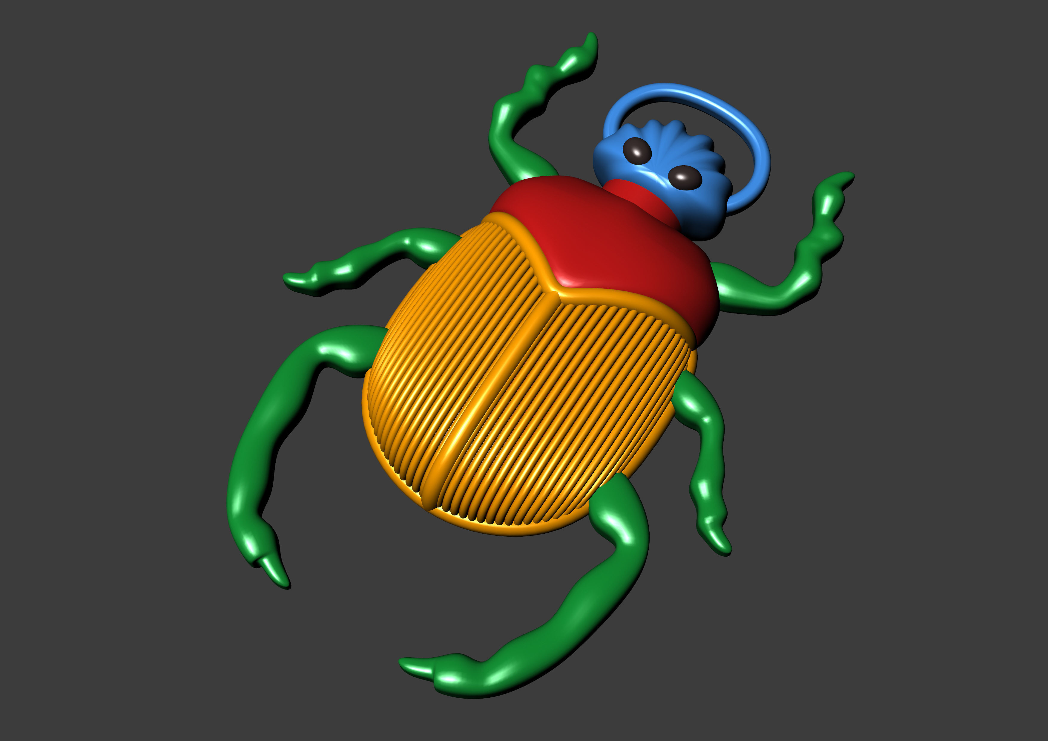 The Scarab Beetle Perfume Bottle Pendant 3D print model_24