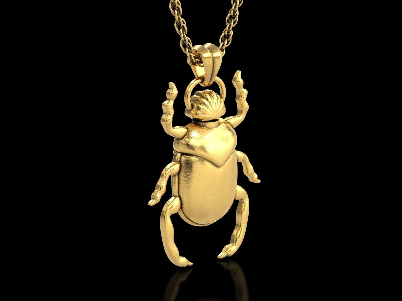 The Scarab Beetle Perfume Bottle Pendant 3D print model_14