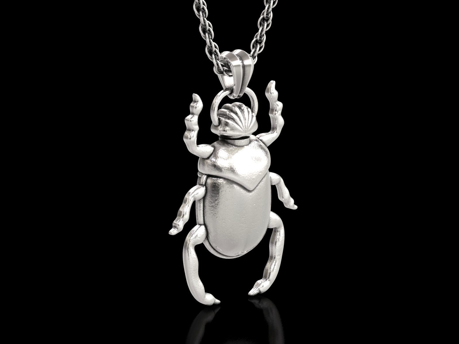 The Scarab Beetle Perfume Bottle Pendant 3D print model_13