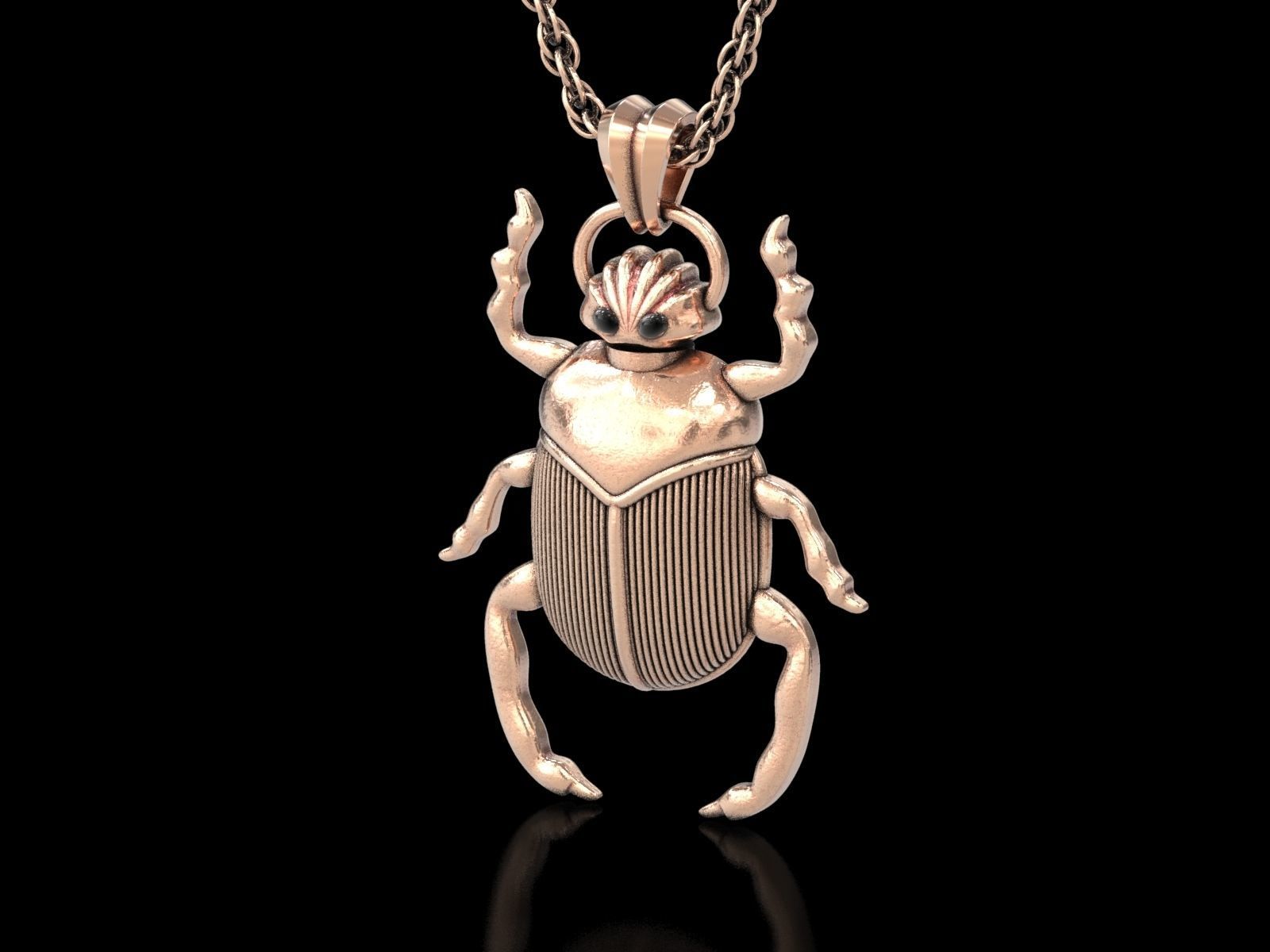 The Scarab Beetle Perfume Bottle Pendant 3D print model_3