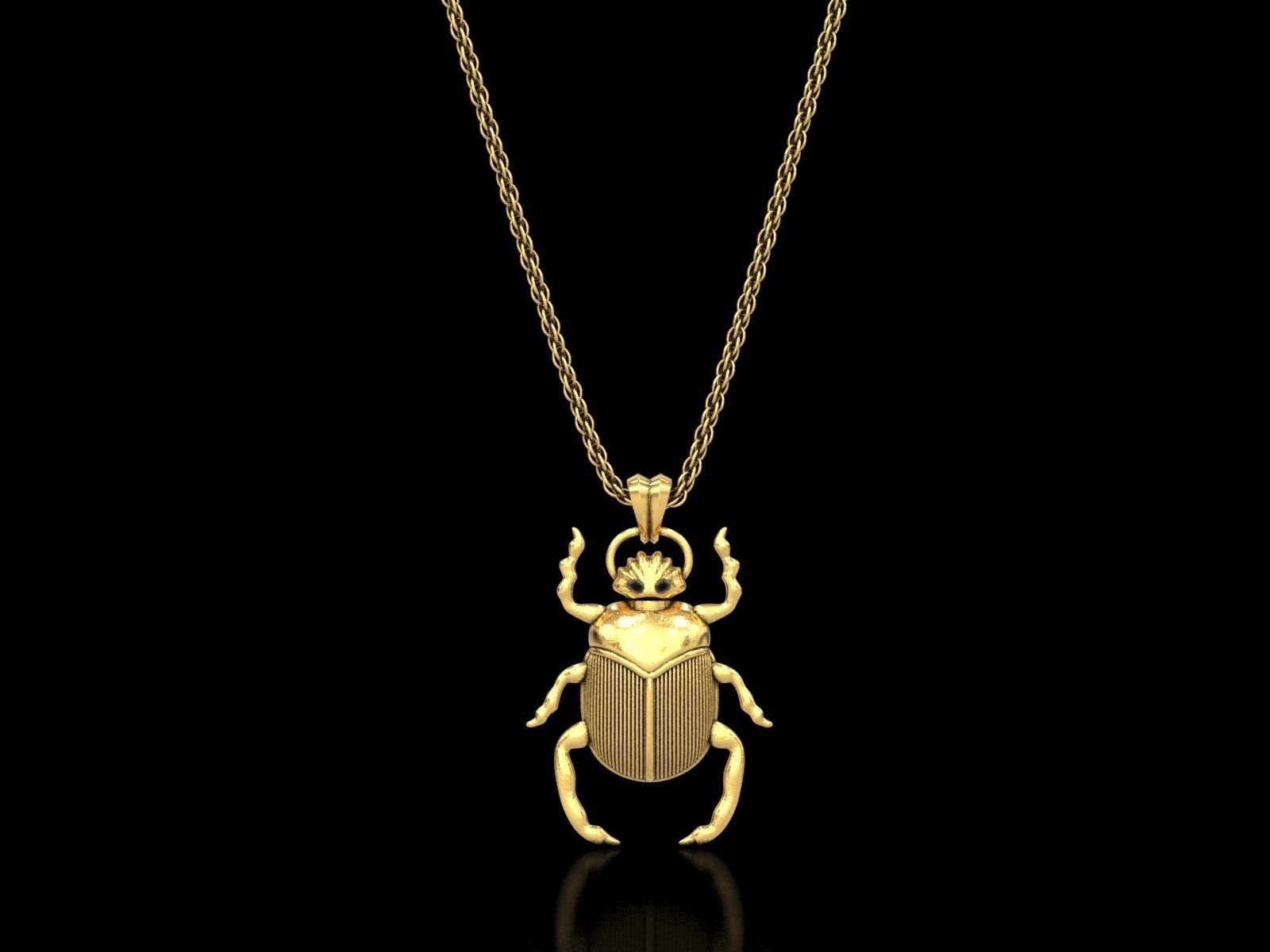 The Scarab Beetle Perfume Bottle Pendant 3D print model_17