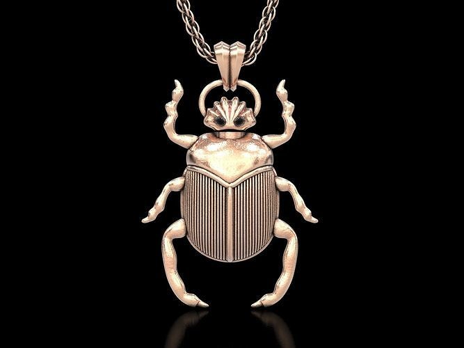 The Scarab Beetle Perfume Bottle Pendant 3D print model