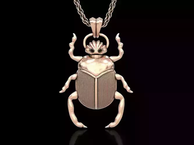 The Scarab Beetle Perfume Bottle Pendant 3D print model