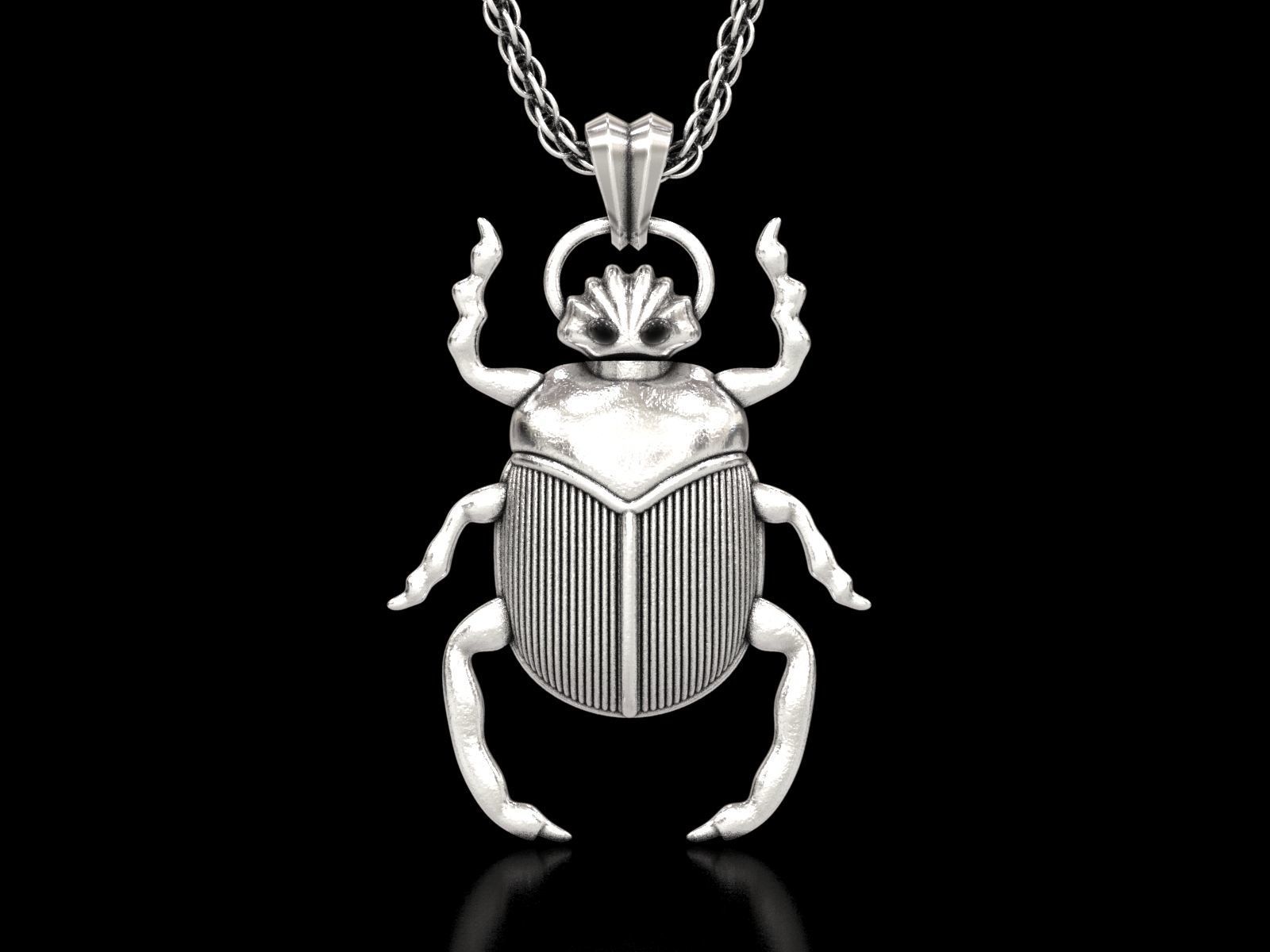 The Scarab Beetle Perfume Bottle Pendant 3D print model_1