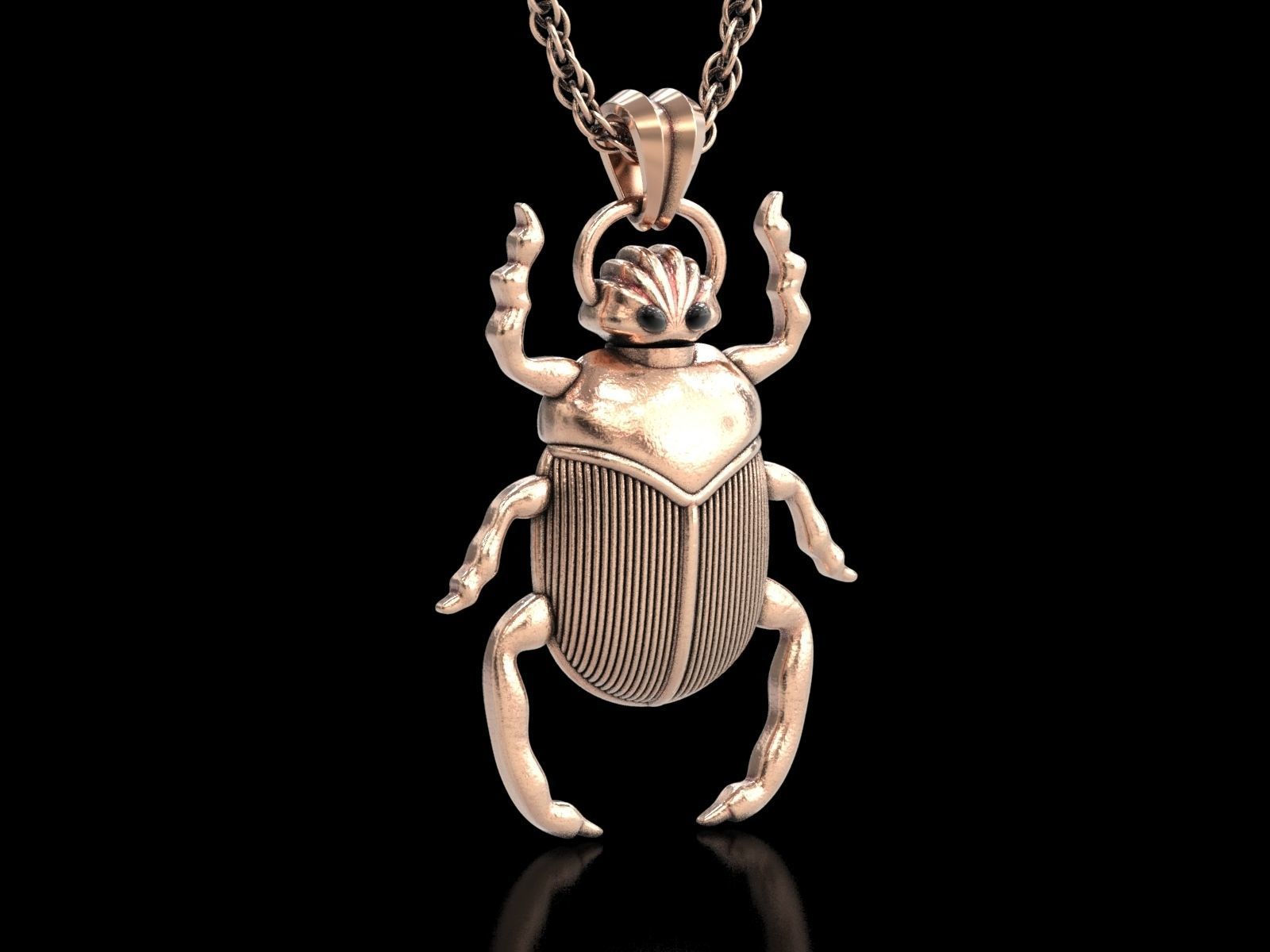 The Scarab Beetle Perfume Bottle Pendant 3D print model_4