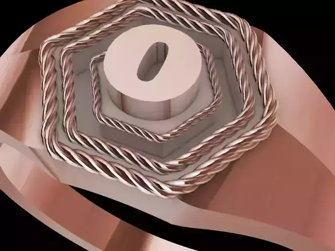 o alphabet hexagon signet ring stl verified 