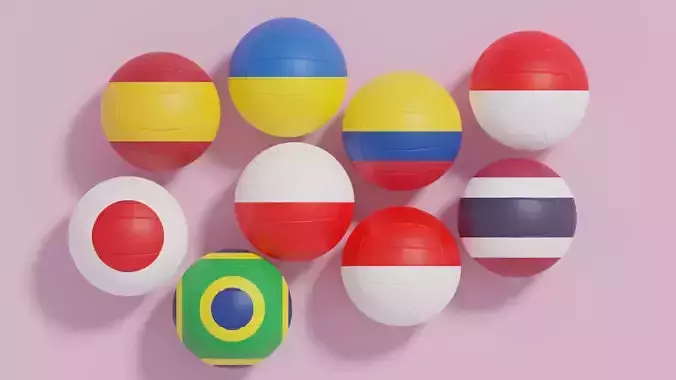 Flag Volleyball Ball Collection 3