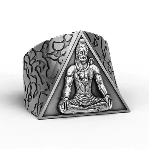 Antique Shiv Ji Ring  3D print model