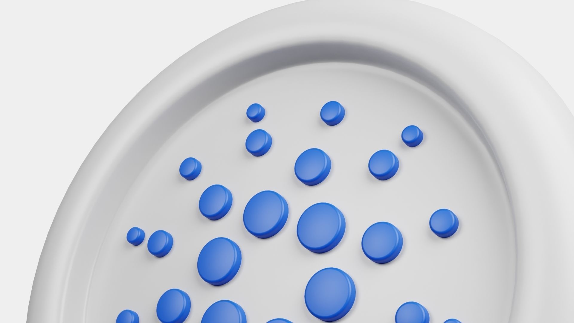 Cardano or ADA Silver Crypto Coin with cartoon style 3D model_4