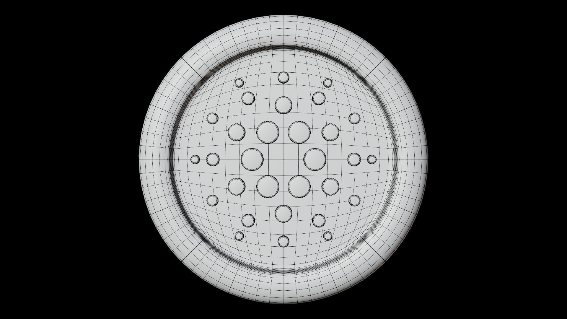 Cardano or ADA Silver Crypto Coin with cartoon style 3D model_6