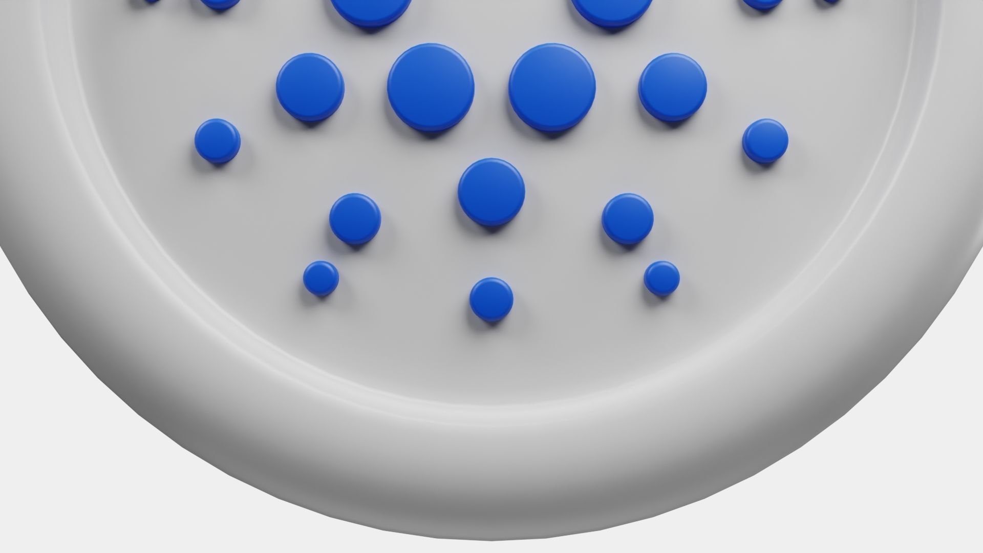 Cardano or ADA Silver Crypto Coin with cartoon style 3D model_5