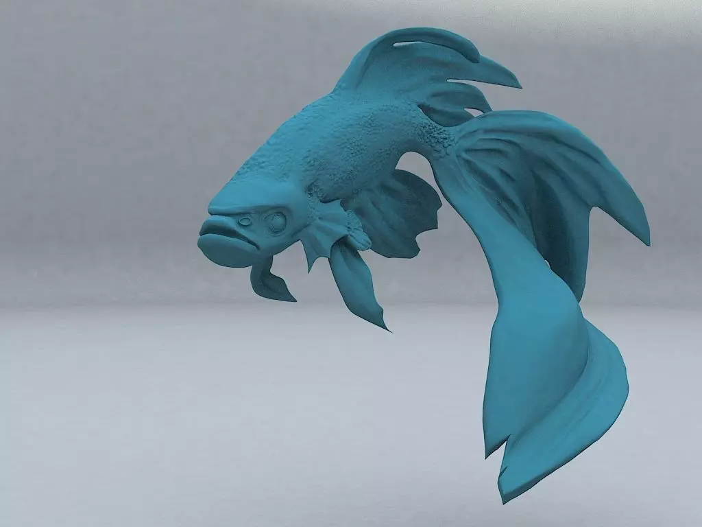 betta fish 3D print model