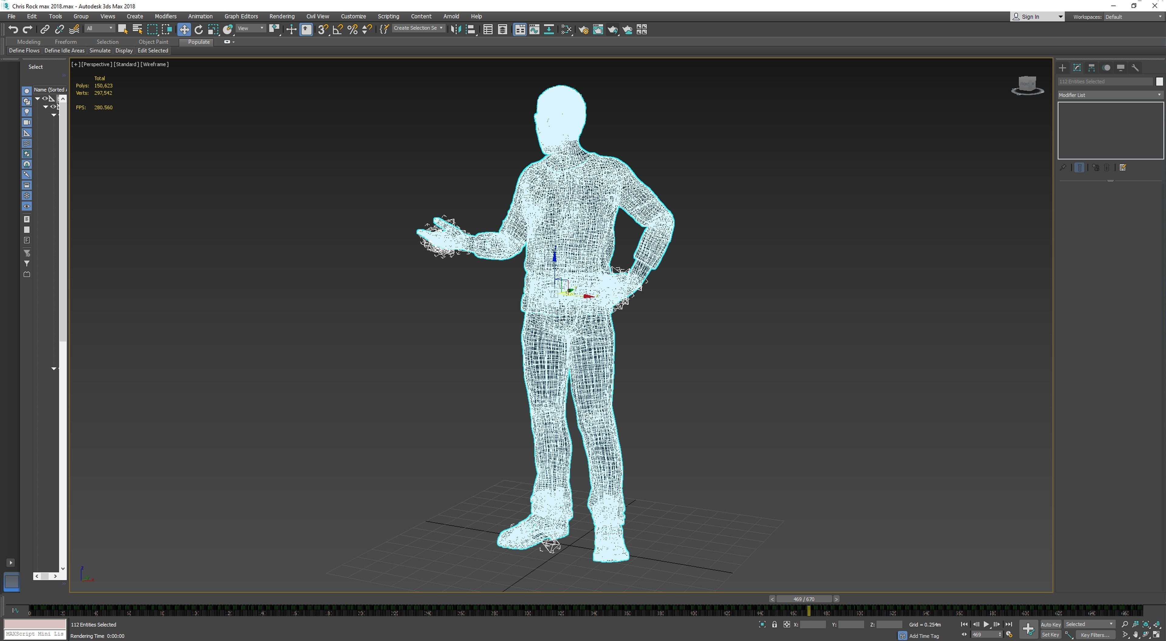 Chris Rock 3D Rigged model ready for animation Low-poly 3D model_18