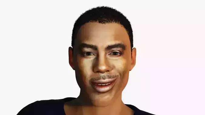 Chris Rock 3D Rigged model ready for animation