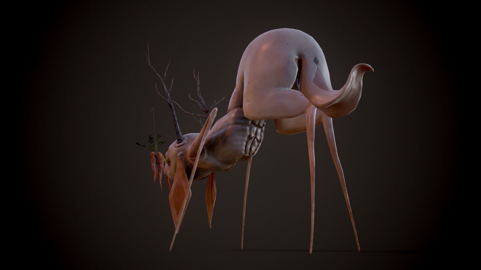 Gorky The Anxious Dog Low-poly 3D model_4