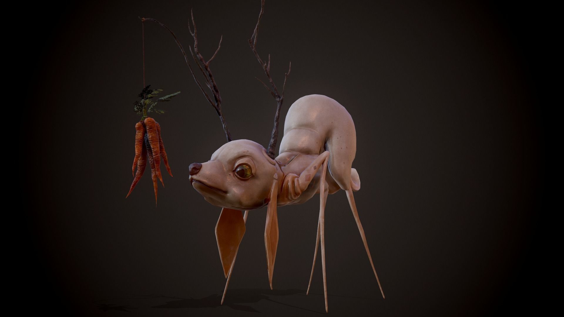 Gorky The Anxious Dog Low-poly 3D model_3