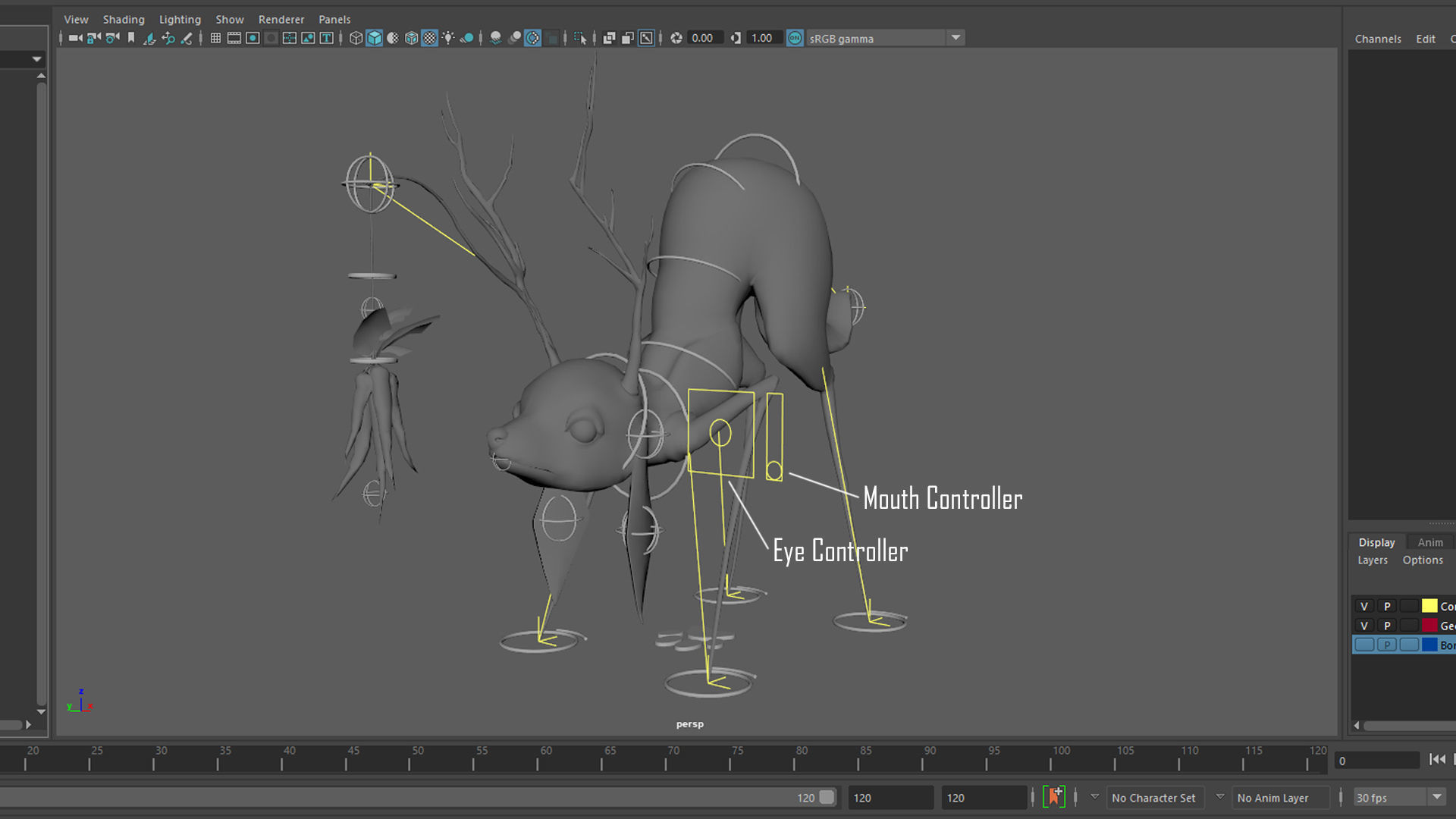 Gorky The Anxious Dog Low-poly 3D model_6