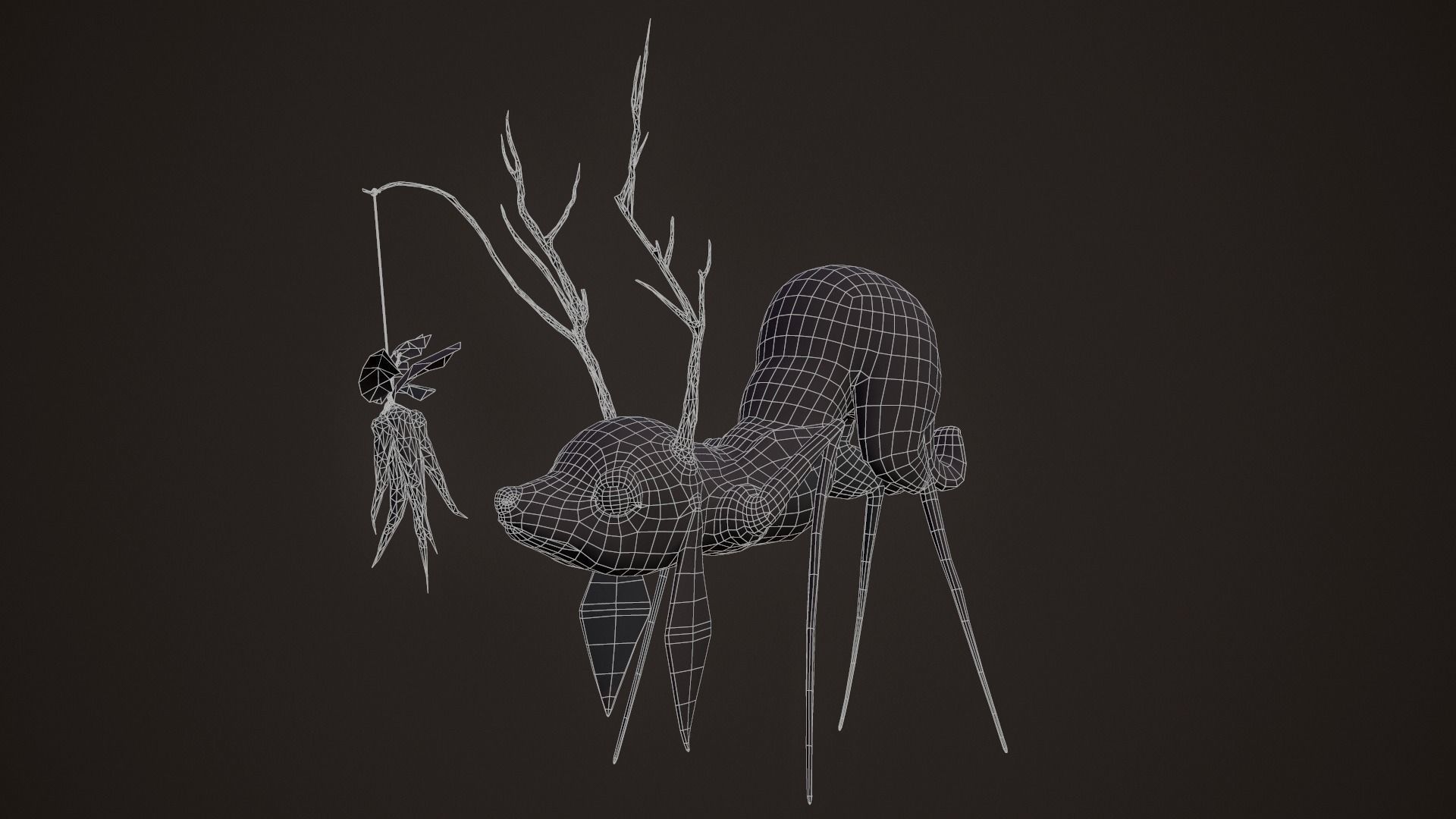 Gorky The Anxious Dog Low-poly 3D model_5