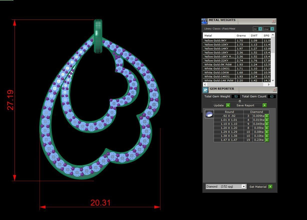 Jewelry Pendant 3D print model_1