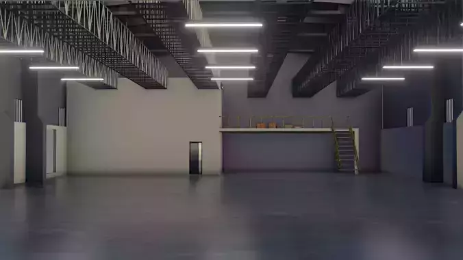 Ware House Interior - Low Poly - Game Ready Low-poly 3D model