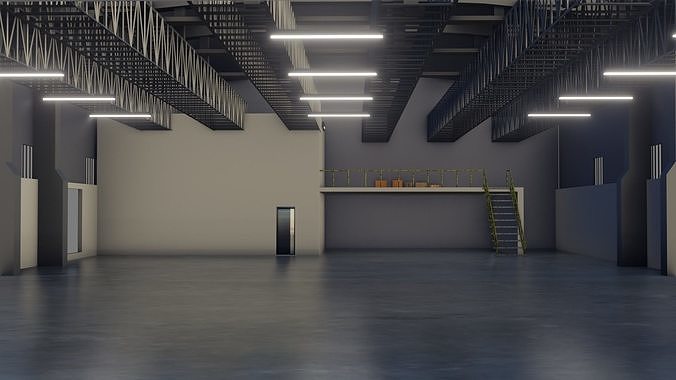 Ware House Interior - Low Poly - Game Ready Low-poly 3D model