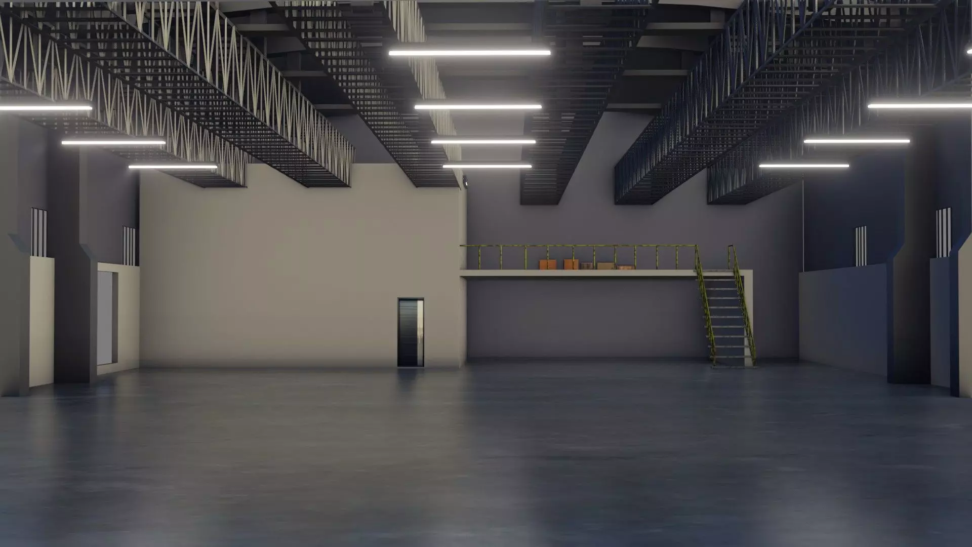 Ware House Interior - Low Poly - Game Ready Low-poly 3D model