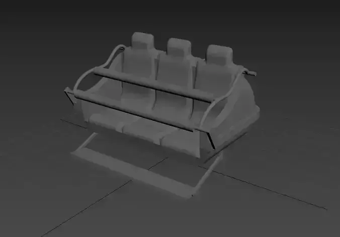 Funfair ride carriage seat theme park seat Fairground 3D print model