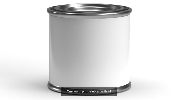 Paint cans with lid 3D Model Collection_8