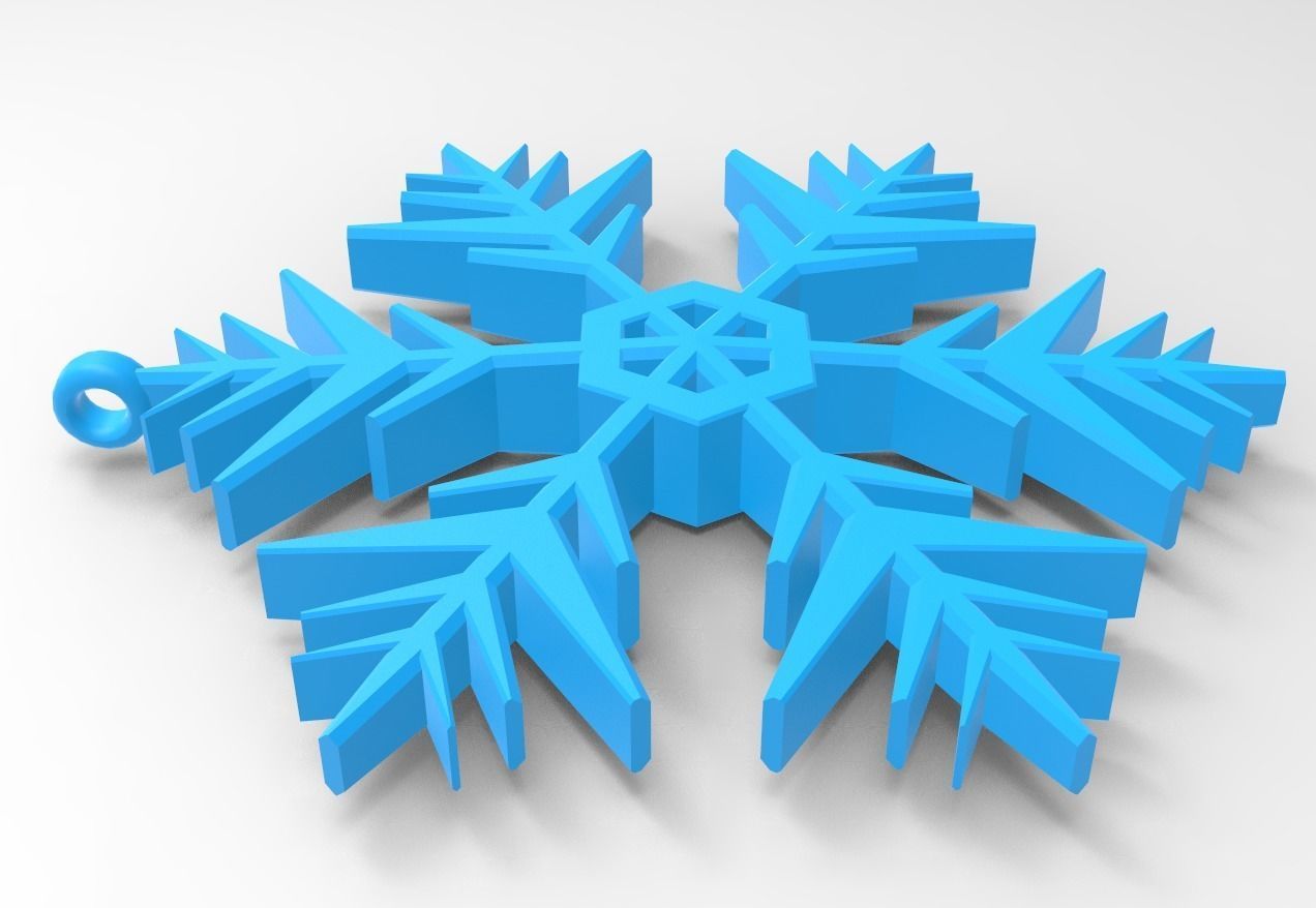 Snowflake 09 3D print model_9