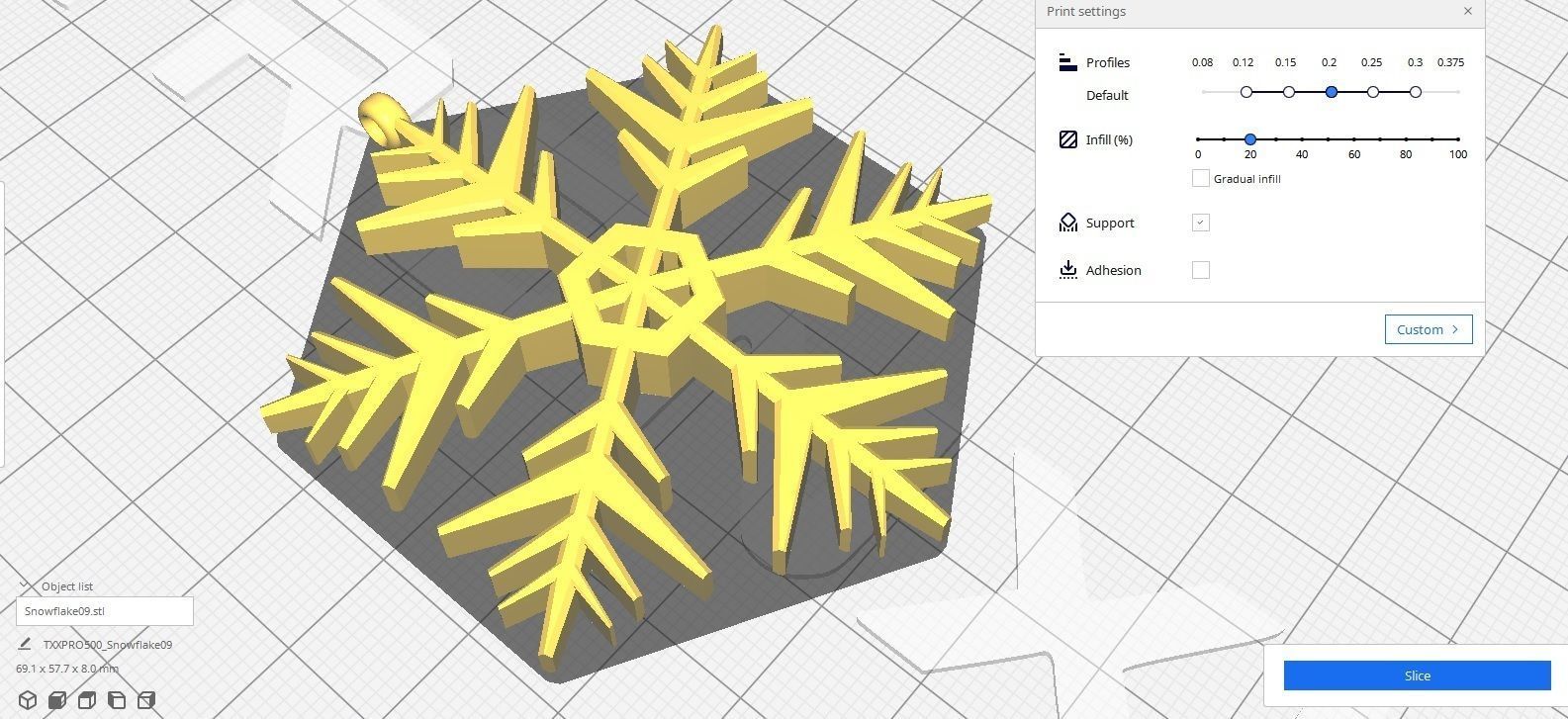 Snowflake 09 3D print model_8