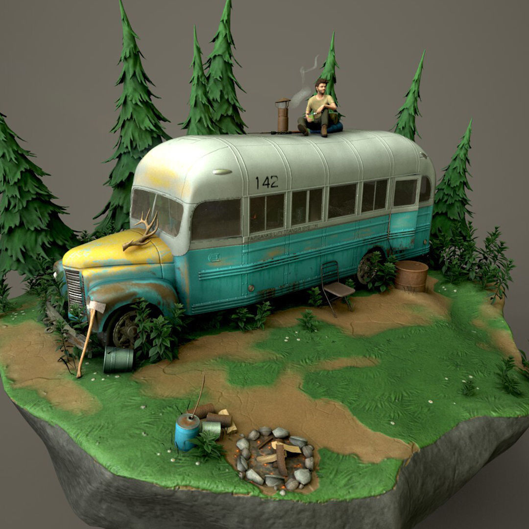 Into The Wild Scene Low-poly 3D model_1