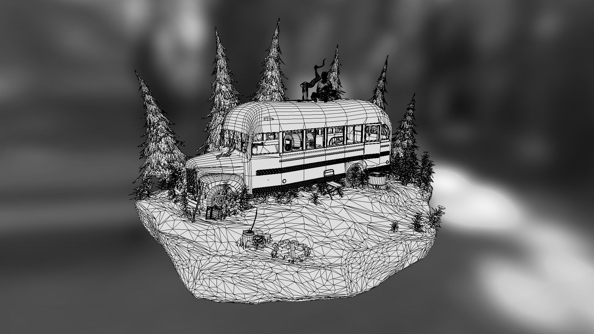 Into The Wild Scene Low-poly 3D model_6