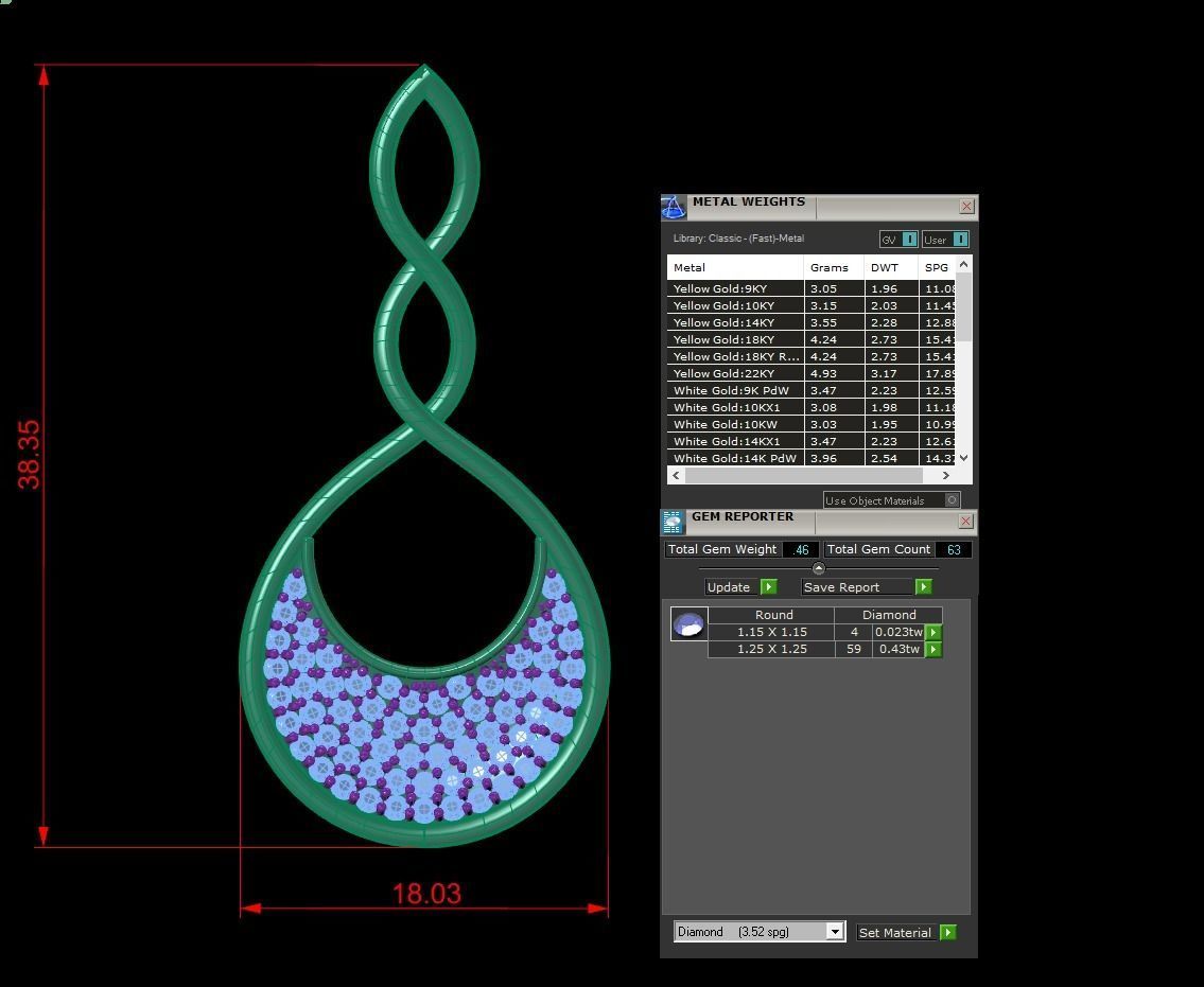 Jewelry Pendant 3D print model_1