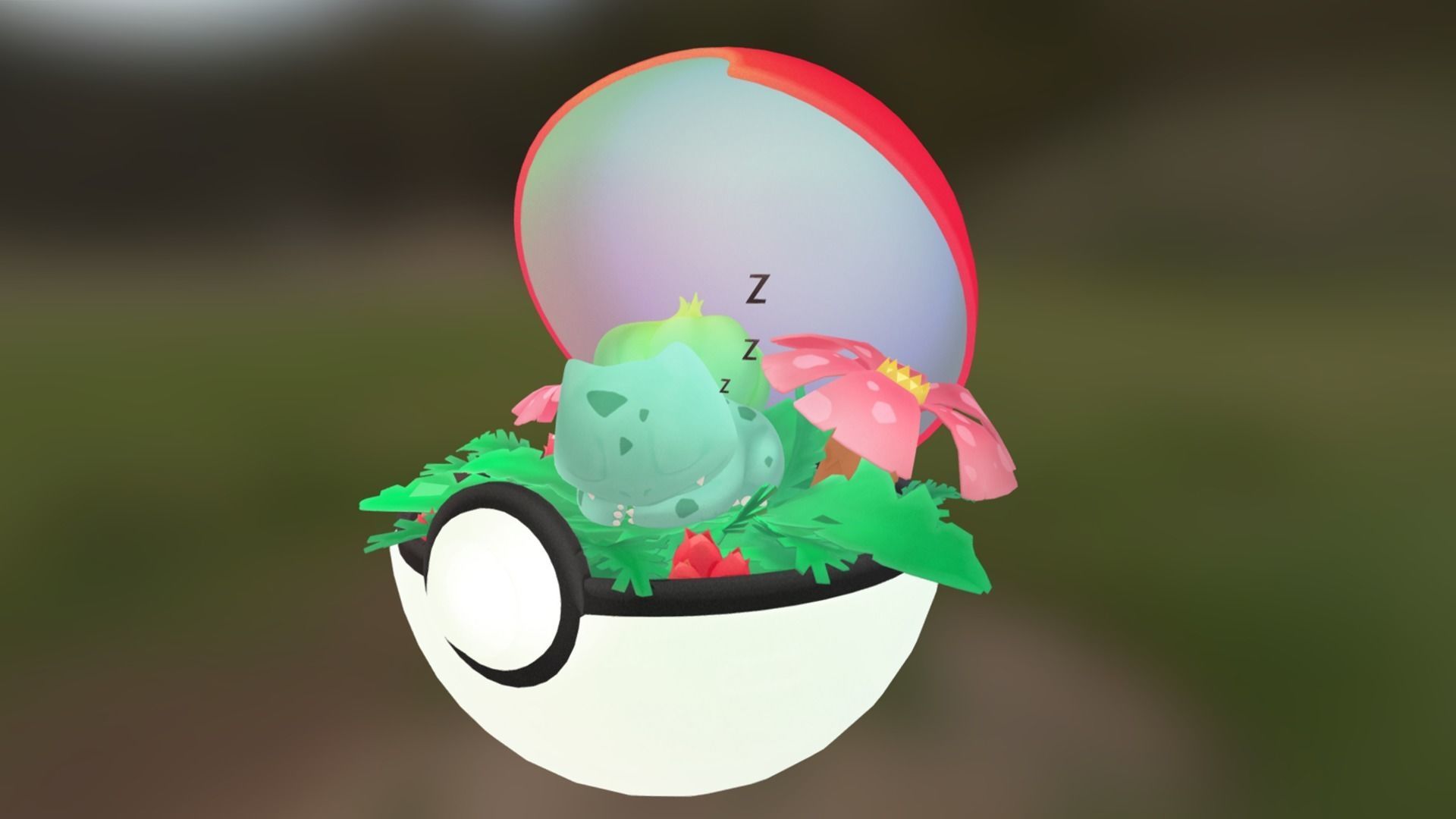 Bulbasaurs Nap Time 3D model_3