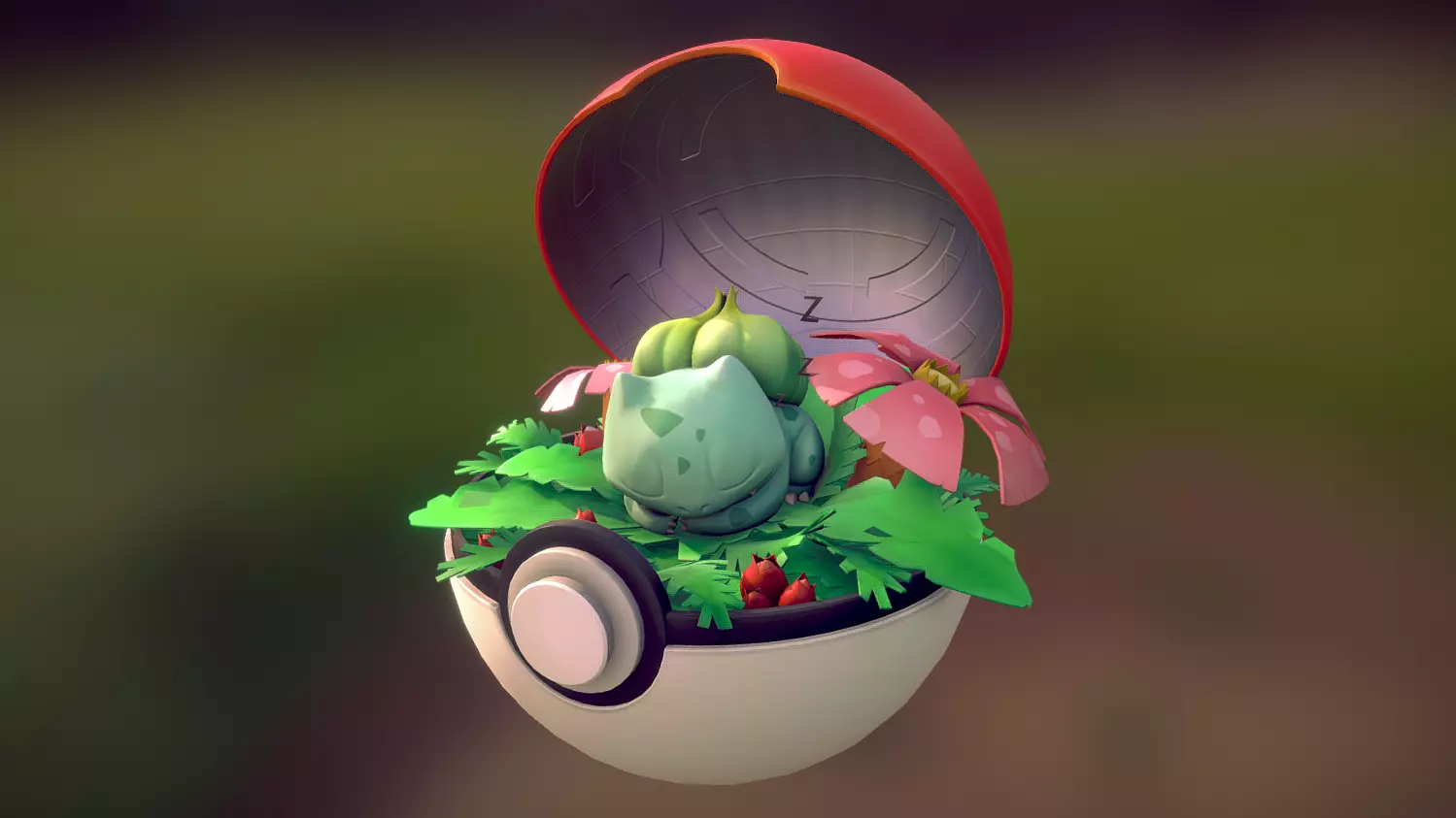 Bulbasaurs Nap Time 3D model_0