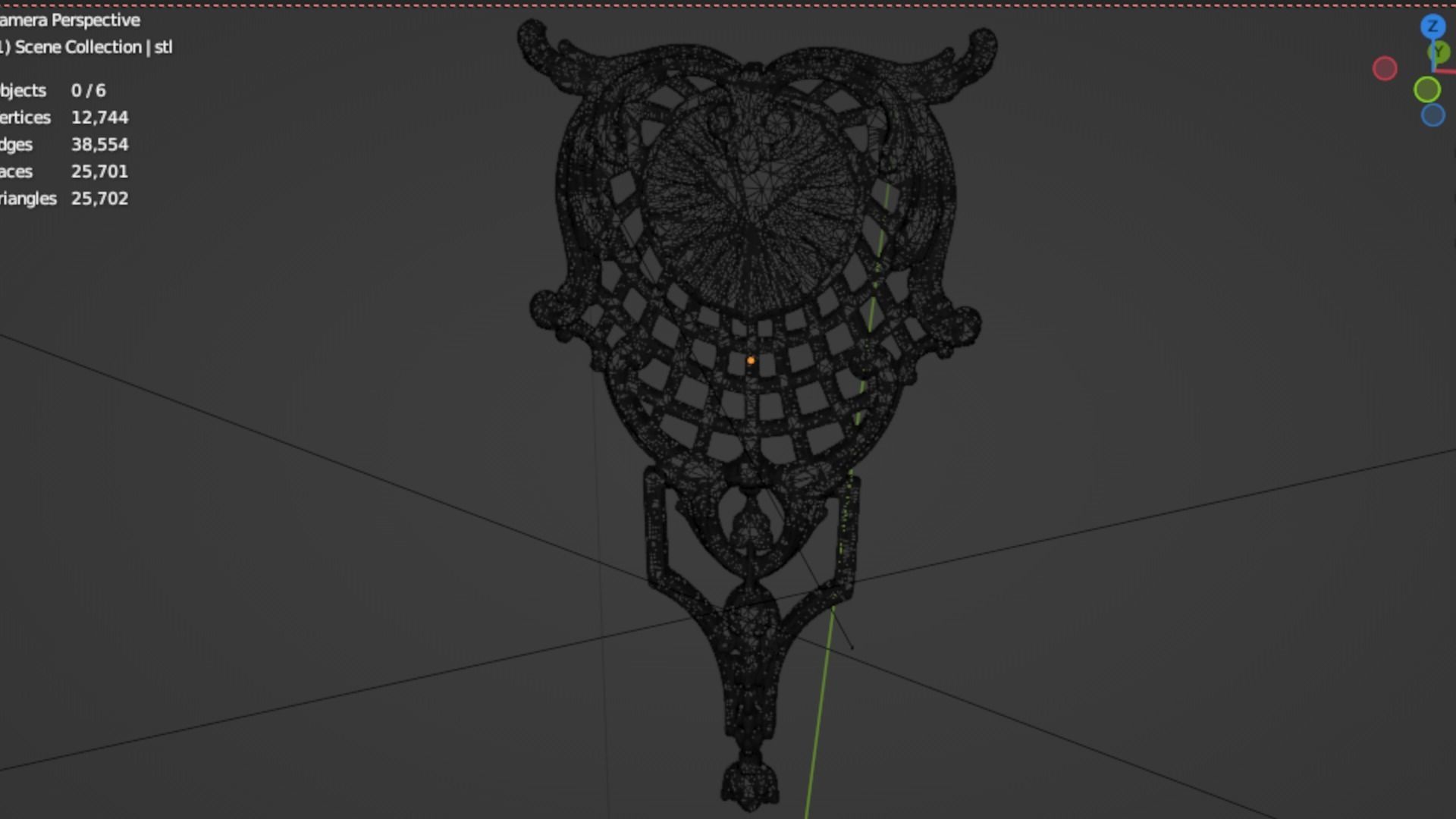 Classic decor ornament 121 3D model_5