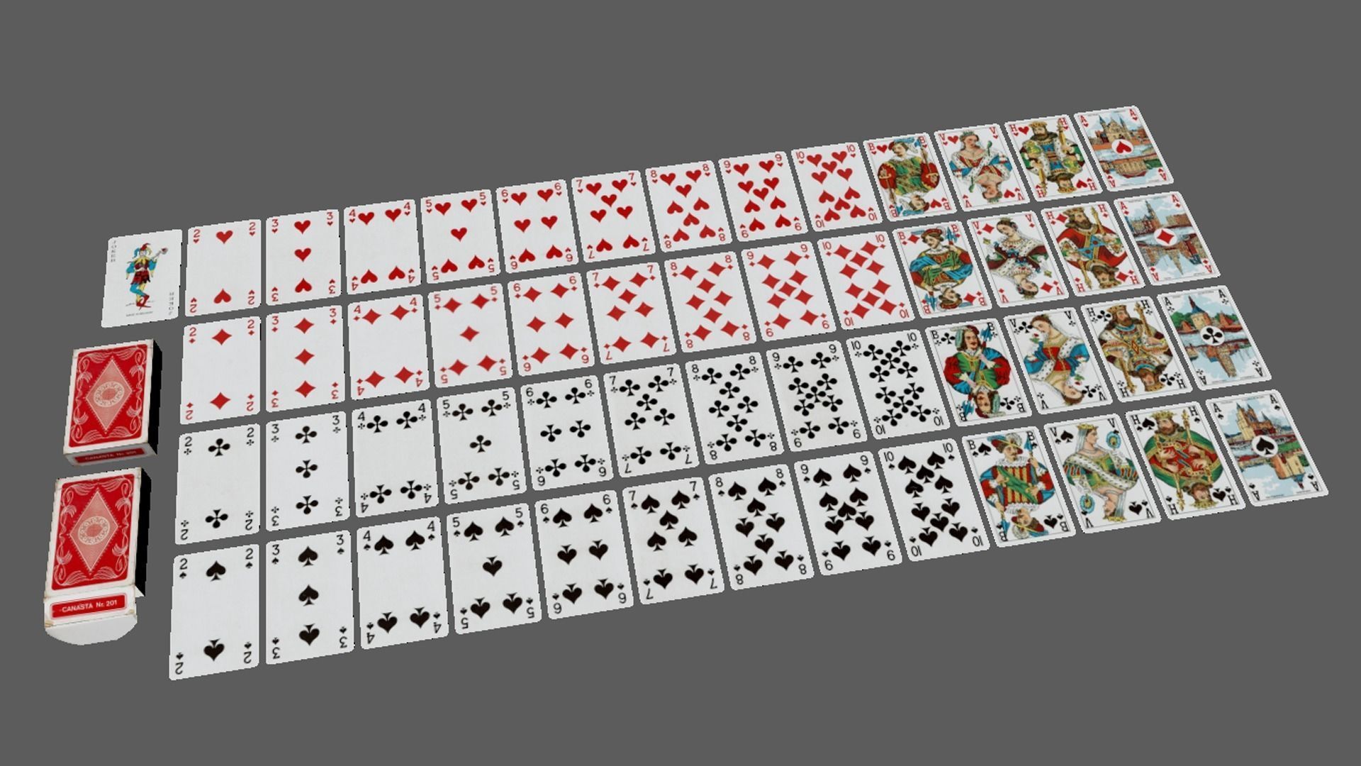3D Dutch Playing Cards Low-poly 3D model_1